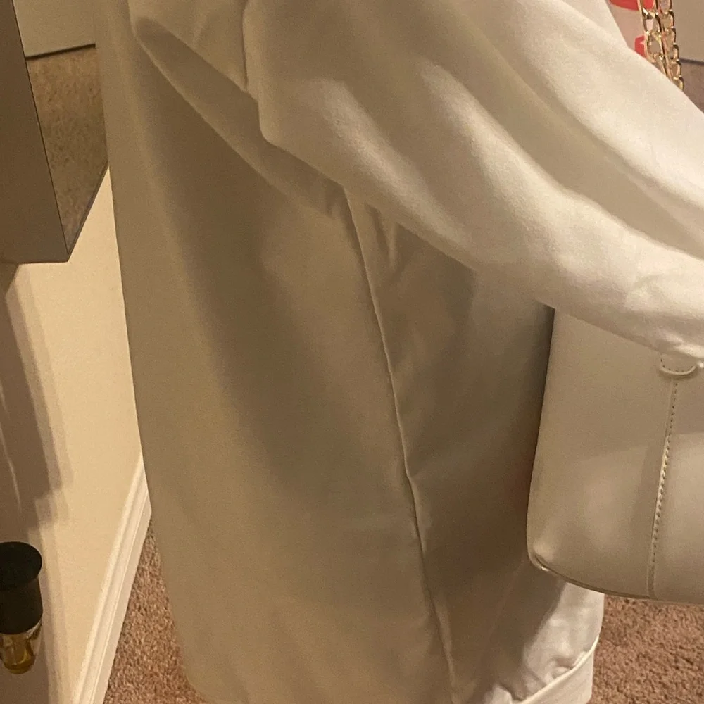 White Asian Themed T-Shirt Dress - Picture 4 of 16